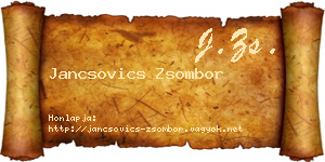 Jancsovics Zsombor névjegykártya